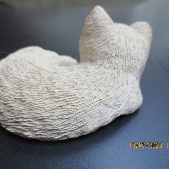 1986 Sandicast Lil Snoozer "Cuddles" Hand Cast Cat 2 1/2" long nwot - Picture 4 of 6